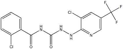N1-(2-chlorobenzoyl)-2-[3-chloro-5-(trifluoromethyl)-2-pyridyl]hydrazine-1-carboxamide Structure