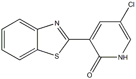 3-(1,3-benzothiazol-2-yl)-5-chloro-2(1H)-pyridinone 化学構造式