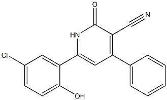 6-(5-chloro-2-hydroxyphenyl)-2-oxo-4-phenyl-1,2-dihydropyridine-3-carbonitrile Structure