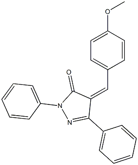 4-[(4-methoxyphenyl)methylene]-2,5-diphenyl-2,4-dihydro-3H-pyrazol-3-one Struktur
