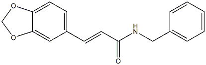 (E)-3-(1,3-benzodioxol-5-yl)-N-benzyl-2-propenamide Struktur