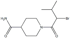 1-(2-bromo-3-methylbutanoyl)piperidine-4-carboxamide Structure