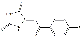 5-[2-(4-fluorophenyl)-2-oxoethylidene]-2-thioxoimidazolidin-4-one 结构式