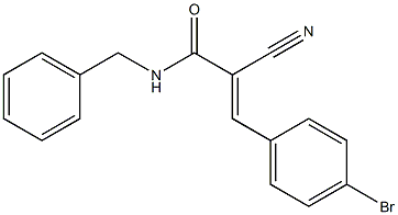 (E)-N-benzyl-3-(4-bromophenyl)-2-cyano-2-propenamide 结构式