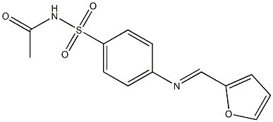 N1-acetyl-4-[(2-furylmethylidene)amino]benzene-1-sulfonamide Struktur
