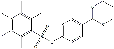4-(1,3-dithian-2-yl)phenyl 2,3,4,5,6-pentamethylbenzenesulfonate Structure
