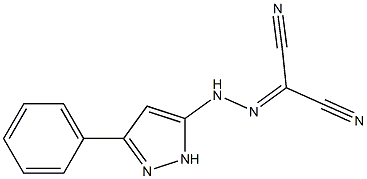 2-[2-(3-phenyl-1H-pyrazol-5-yl)hydrazono]malononitrile Structure
