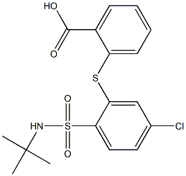 2-({2-[(tert-butylamino)sulfonyl]-5-chlorophenyl}thio)benzoic acid