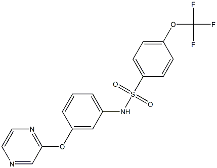 N-[3-(2-pyrazinyloxy)phenyl]-4-(trifluoromethoxy)benzenesulfonamide Structure