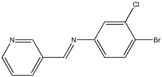 N1-(3-pyridylmethylidene)-4-bromo-3-chloroaniline Structure