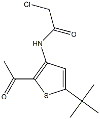 N1-[2-acetyl-5-(tert-butyl)-3-thienyl]-2-chloroacetamide Struktur