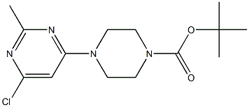 tert-butyl 4-(6-chloro-2-methyl-4-pyrimidinyl)tetrahydro-1(2H)-pyrazinecarboxylate Structure