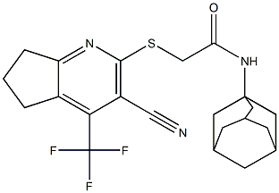 N-(1-adamantyl)-2-{[3-cyano-4-(trifluoromethyl)-6,7-dihydro-5H-cyclopenta[b]pyridin-2-yl]sulfanyl}acetamide