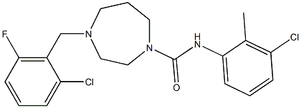 N1-(3-chloro-2-methylphenyl)-4-(2-chloro-6-fluorobenzyl)-1,4-diazepane-1-carboxamide Structure