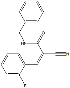 (Z)-N-benzyl-2-cyano-3-(2-fluorophenyl)-2-propenamide