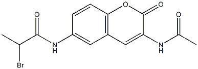 N1-[3-(acetylamino)-2-oxo-2H-chromen-6-yl]-2-bromopropanamide