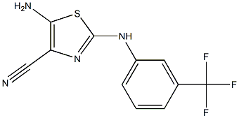 5-amino-2-[3-(trifluoromethyl)anilino]-1,3-thiazole-4-carbonitrile Structure