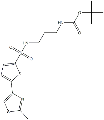 tert-butyl N-[3-({[5-(2-methyl-1,3-thiazol-4-yl)-2-thienyl]sulfonyl}amino)propyl]carbamate