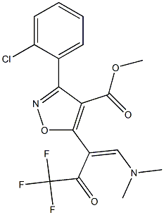 methyl 3-(2-chlorophenyl)-5-[2-(dimethylamino)-1-(2,2,2-trifluoroacetyl)vinyl]-4-isoxazolecarboxylate