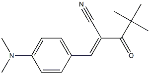 (E)-3-[4-(dimethylamino)phenyl]-2-(2,2-dimethylpropanoyl)-2-propenenitrile Struktur