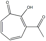 3-acetyl-2-hydroxycyclohepta-2,4,6-trien-1-one 化学構造式