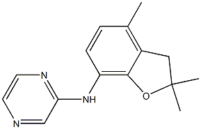 N-(2,2,4-trimethyl-2,3-dihydro-1-benzofuran-7-yl)-2-pyrazinamine Structure
