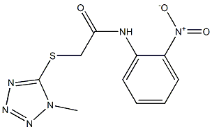 2-[(1-methyl-1H-1,2,3,4-tetraazol-5-yl)sulfanyl]-N-(2-nitrophenyl)acetamide Struktur