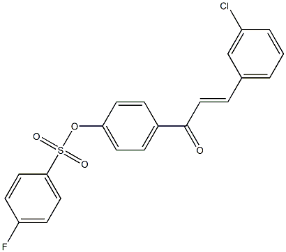 4-[(E)-3-(3-chlorophenyl)-2-propenoyl]phenyl 4-fluorobenzenesulfonate,,结构式