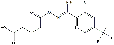 5-[({(Z)-amino[3-chloro-5-(trifluoromethyl)-2-pyridinyl]methylidene}amino)oxy]-5-oxopentanoic acid Structure