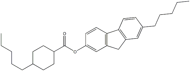 7-pentyl-9H-fluoren-2-yl 4-pentylcyclohexane-1-carboxylate Struktur