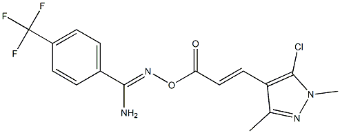 O1-[3-(5-chloro-1,3-dimethyl-1H-pyrazol-4-yl)acryloyl]-4-(trifluoromethyl)benzene-1-carbohydroximamide