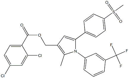 {2-methyl-5-[4-(methylsulfonyl)phenyl]-1-[3-(trifluoromethyl)phenyl]-1H-pyrrol-3-yl}methyl 2,4-dichlorobenzenecarboxylate