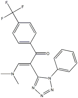 3-(dimethylamino)-2-(1-phenyl-1H-1,2,3,4-tetraazol-5-yl)-1-[4-(trifluoromethyl)phenyl]prop-2-en-1-one Structure