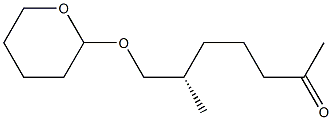 (6S)-6-methyl-7-(tetrahydro-2H-pyran-2-yloxy)heptan-2-one Struktur