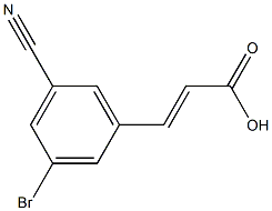(E)-3-(3-bromo-5-cyanophenyl)acrylic acid Struktur