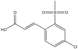 (E)-3-(4-chloro-2-(methylsulfonyl)phenyl)acrylic acid Struktur