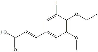 (E)-3-(4-ethoxy-3-iodo-5-methoxyphenyl)acrylic acid Struktur