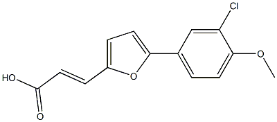 (E)-3-(5-(3-chloro-4-methoxyphenyl)furan-2-yl)acrylic acid Struktur