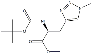(S)-methyl 2-(tert-butoxycarbonylamino)-3-(1-methyl-1H-1,2,3-triazol-4-yl)propanoate Struktur