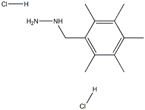 1-(2,3,4,5,6-pentamethylbenzyl)hydrazine dihydrochloride 结构式