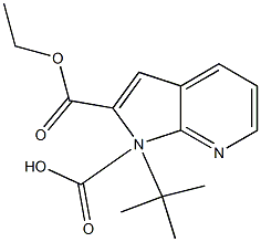 1-tert-butyl 2-ethyl 1H-pyrrolo[2,3-b]pyridine-1,2-dicarboxylate Structure