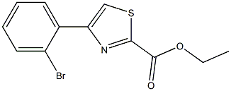 4-(2-BROMO-PHENYL)-THIAZOLE-2-CARBOXYLIC ACID ETHYL ESTER Structure