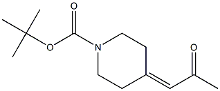 tert-butyl 4-(2-oxopropylidene)piperidine-1-carboxylate 化学構造式