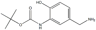tert-butyl 5-(aminomethyl)-2-hydroxyphenylcarbamate Struktur