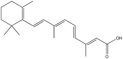 (2E,4E,6E,8E)-3,7-dimethyl-9-(2,6,6-trimethyl-1-cyclohexenyl)nona-2,4,6,8-tetraenoic acid Struktur