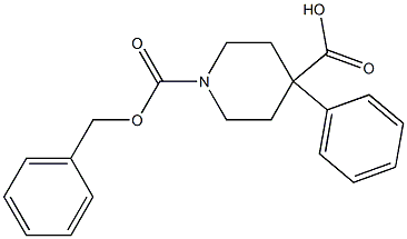 1-(Benzyloxycarbonyl)-4-Phenylpiperidine-4-Carboxylic Acid Structure