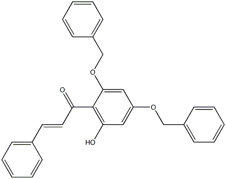 (E)-1-(2,4-bis (benzyloxy)-6-hydroxyphenyl)-3-phenylprop-2-en-1-one Struktur