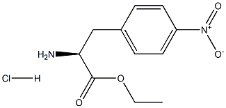 3-(4-nitro-phenyl)-L-alanine ethylester hydrochloride Structure