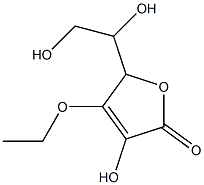(5R,1'S)-5-(1,2-二羟基-乙基)-4-乙氧基-3-羟基-5H-呋喃-2-酮,,结构式