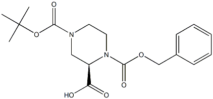 (R)-4-Boc-1-Cbz-piperazine-2-carboxylic acid Structure